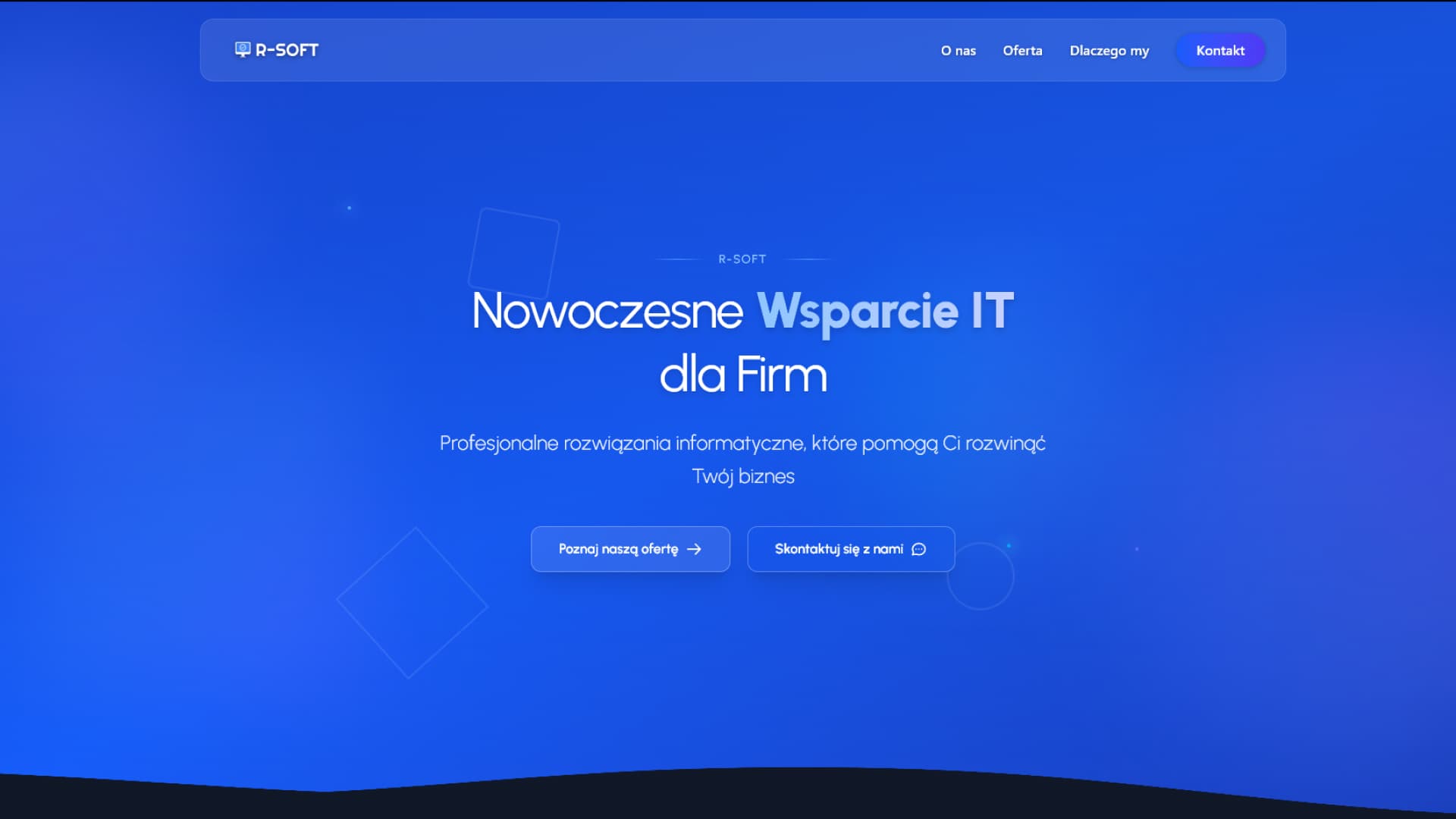 Landing Page dla firmy IT